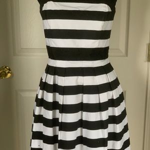 WHBM Black and White Striped Halter size 8